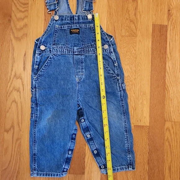 Vintage OshKosh Denim Overalls B'Gosh Vestback Jeans Honduras 2T 90's - Picture 11 of 11
